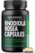 Rhodiola Rosea Cápsulas - Adaptógeno Herbal con 3% Salidrósidos - 60 Cápsulas Veganas