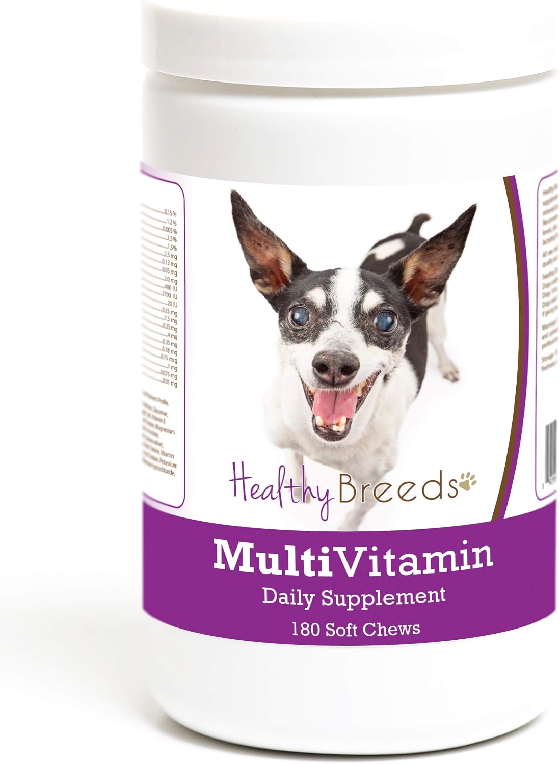 Healthy Breeds Multivitamínico Masticable para Perros de Raza Rat Terrier (180 unidades)