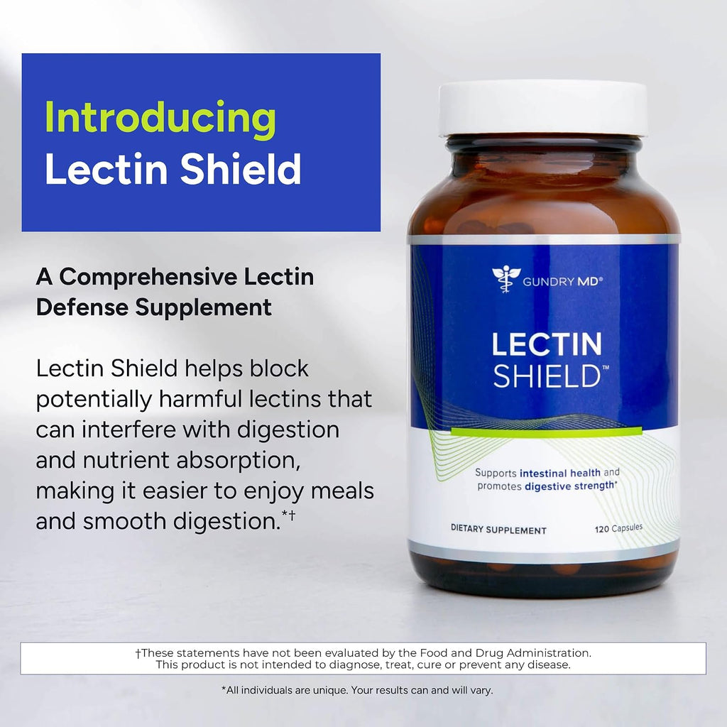 Gundry MD® Lectin Shield - Complemento Digestivo para Bloquear Lectinas
