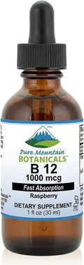 Pure Mountain Botanicals Vitamina B12 1000 mcg Gotas Líquidas Sabor Bayas