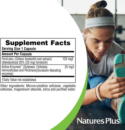 NaturesPlus Herbal Actives Coleus Forskohlii - 60 Cápsulas – Image 6