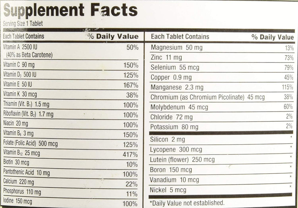 Kirkland Signature Multivitamínico para Adultos 50+ con Calcio, 400 Comprimidos (Paquete de 2)