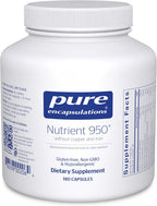 Pure Encapsulations Nutrient 950 Sin Cobre y Hierro – Multivitamínico y Mineral Hipoalergénico, 180 Cápsulas