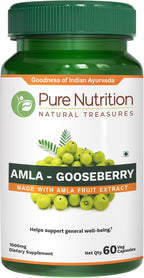 Pure Nutrition Amla Capsules (Indian Gooseberry) - 1000 mg por dosis, 60 Cápsulas Veganas