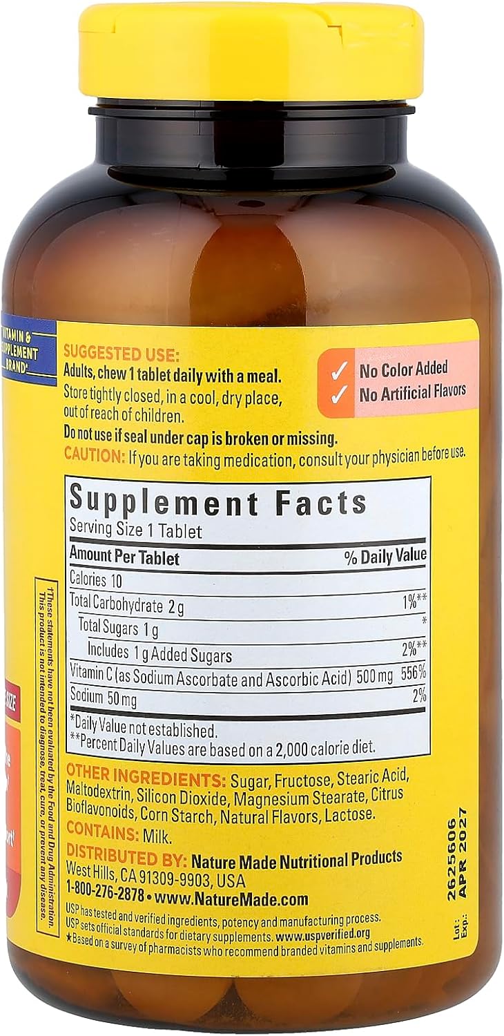 Vitamina C Masticable 500 mg - 150 tabletas (Pack de 3)