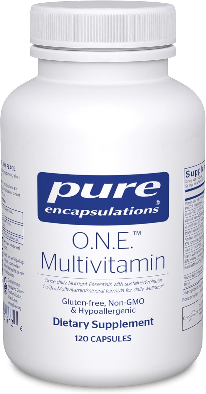 Pure Encapsulations O.N.E. Multivitamin - Multivitamínico diario con complejo antioxidante Metafolin, CoQ10 y Luteína para apoyar la visión, función cognitiva y salud celular - 60 cápsulas