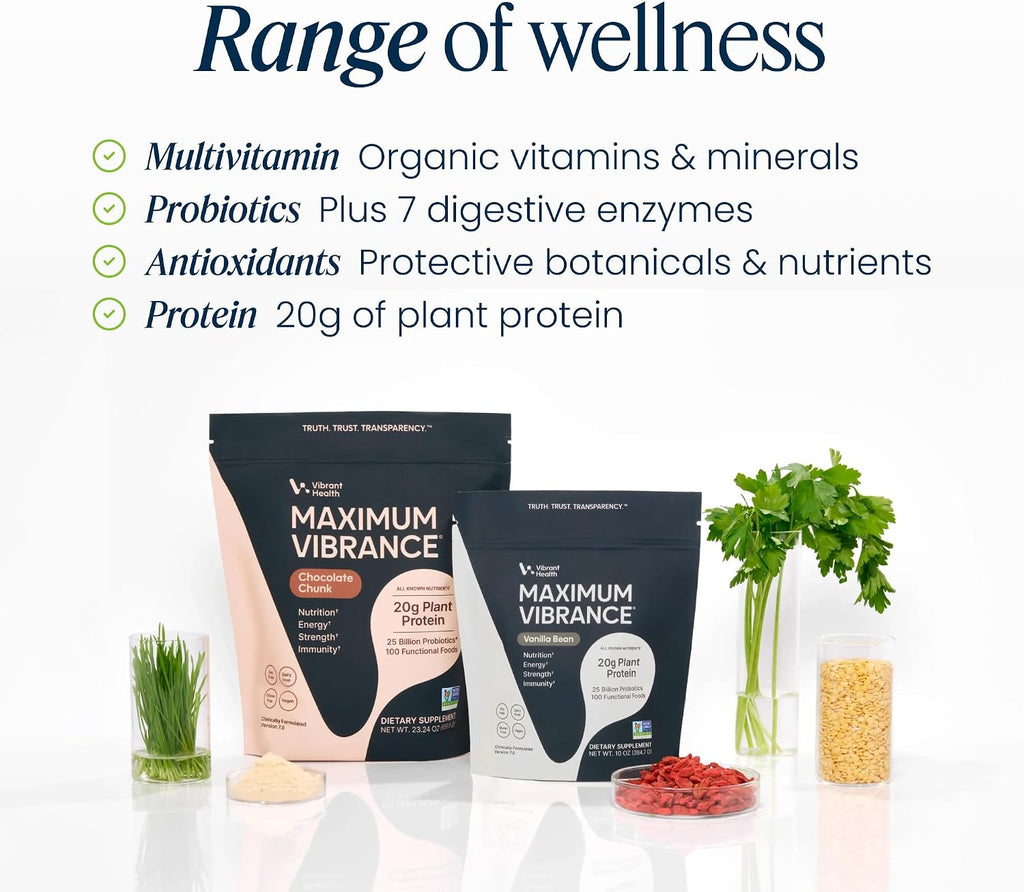 Maximum Vibrance Chocolate - Todo-en-Uno Multi-Suplemento Avanzado, 15 raciones