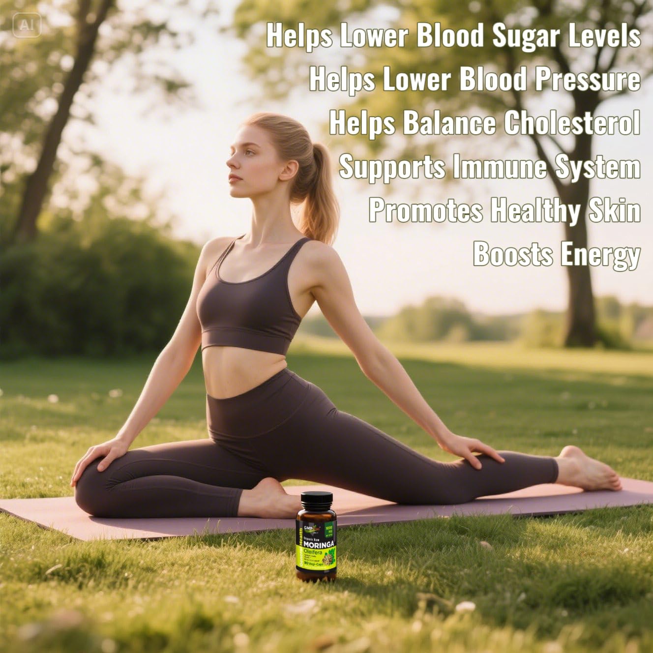 Cápsulas de Moringa Orgánica 1000mg - Suplemento Puro de Hoja de Moringa