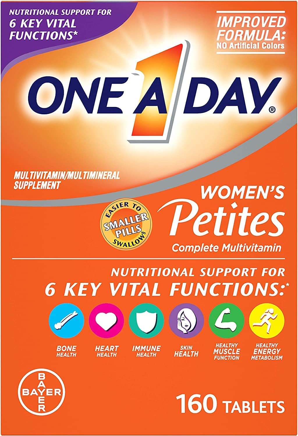 One A Day Multivitamínico Petites para Mujeres, 160 Comprimidos
