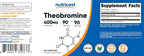 Nutricost Teobromina 400mg, 90 Cápsulas Vegetarianas - Sin Gluten, No-GMO