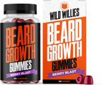 Kit de Crecimiento de Barba Wild Willies - Cápsulas y Sérum con Biotina y Cafeína - 60 Cápsulas