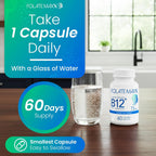 L-Methylfolate 7.5mg con B12 Metil - 60 Cápsulas - 5-MTHF con B12 Metilcobalamina para el Estado de Ánimo, Metilación y Cognición - Formas Bioactivas de Vitamina B9 y B12 - Suministro para 2 Meses