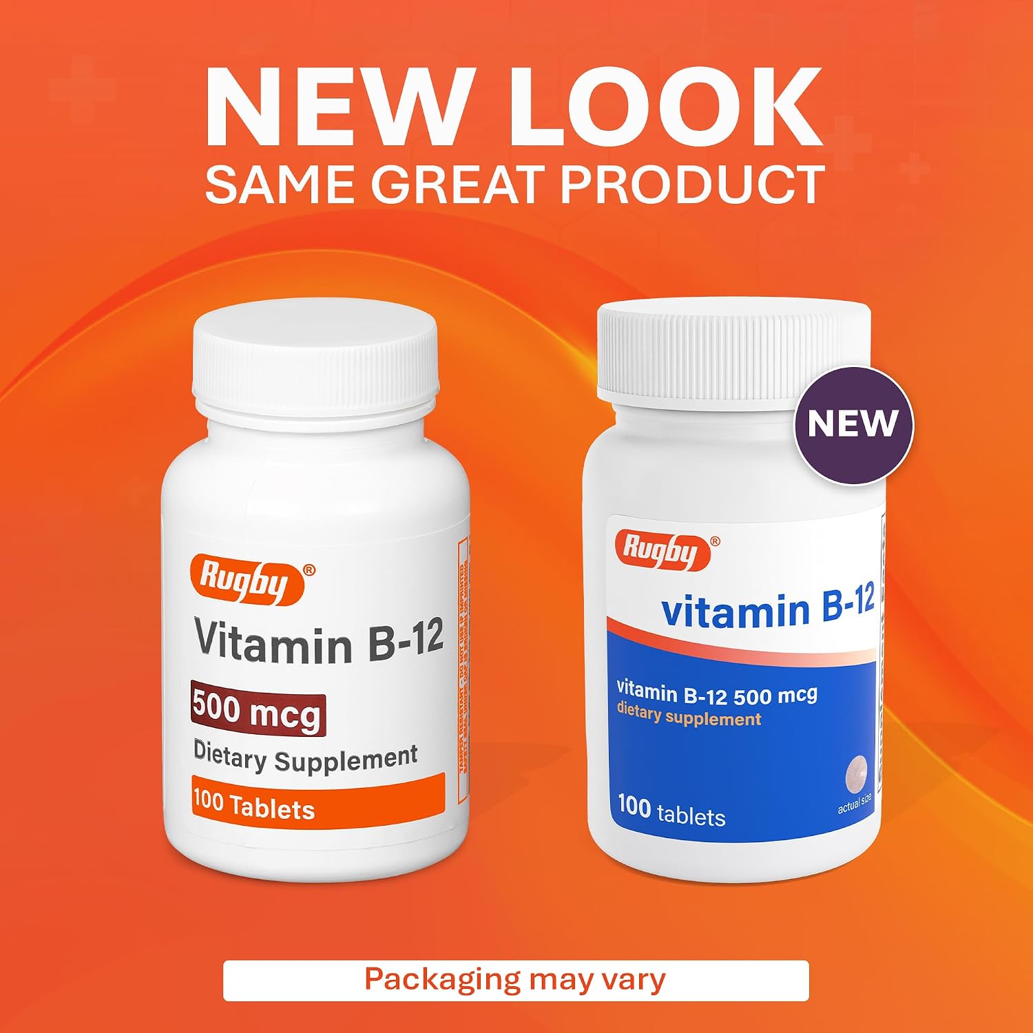 Vitamina B12 500 mcg - Complemento Sin Gluten, 100 Comprimidos