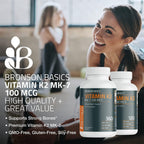 Bronson Vitamina K2 MK-7 100 mcg - 120 Comprimidos