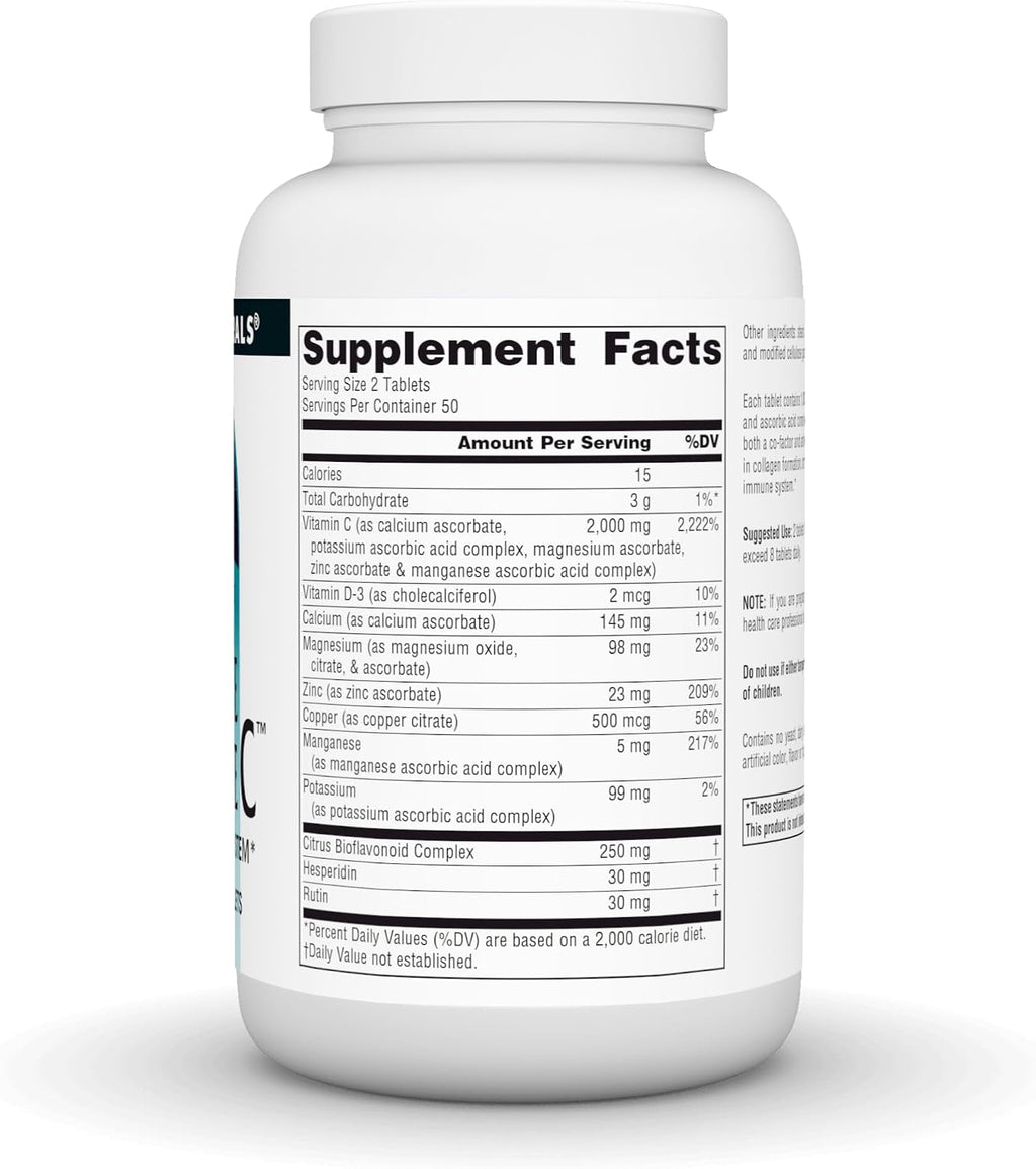 Source Naturals Ultimate Ascorbate C - Vitamina C 2000 mg - 100 Tabletas