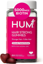 HUM Hair Strong - Suplemento para el Cabello con Biotina, Zinc y Vitaminas B12, 30 Cápsulas Veganas