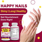 Simply Potent Vitaminas para Piel, Cabello y Uñas - 28 Ingredientes, Biotina 5000mcg, Queratina, MSM, Colágeno, Ácido Hialurónico - 60 Comprimidos