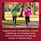 Calmour Vitamin B12 Strips – Tiras Sublinguales de Vitamina B12, 1500 mcg de Metilcobalamina, Sabor Menta, 100 Unidades, Vegano y Sin Gluten