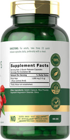 Carlyle Escaramujo 1500mg | 240 Cápsulas de Liberación Rápida | Sin Gluten y No-GMO