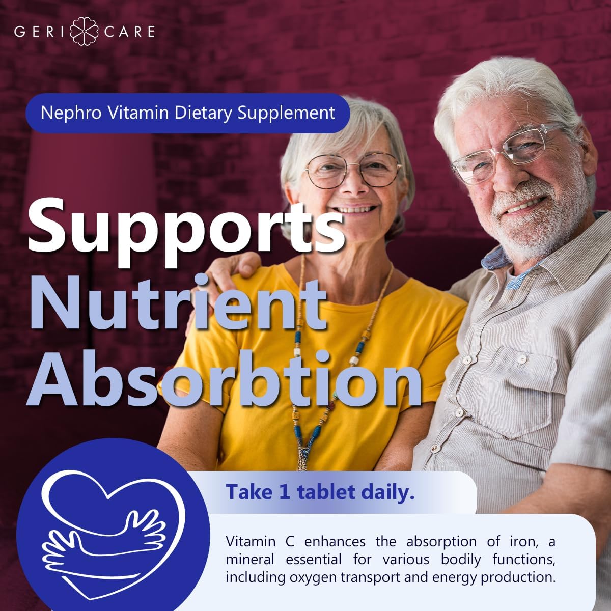 GeriCare Nephro Vitamin C & B Complex – 100 Comprimidos