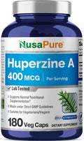 NusaPure Huperzine A 400mcg 180 Cápsulas Vegetales (Vegano, Sin OGM)
