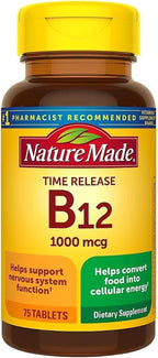 Nature Made Vitamina B12 1000 mcg - Liberación Prolongada - 75 Comprimidos