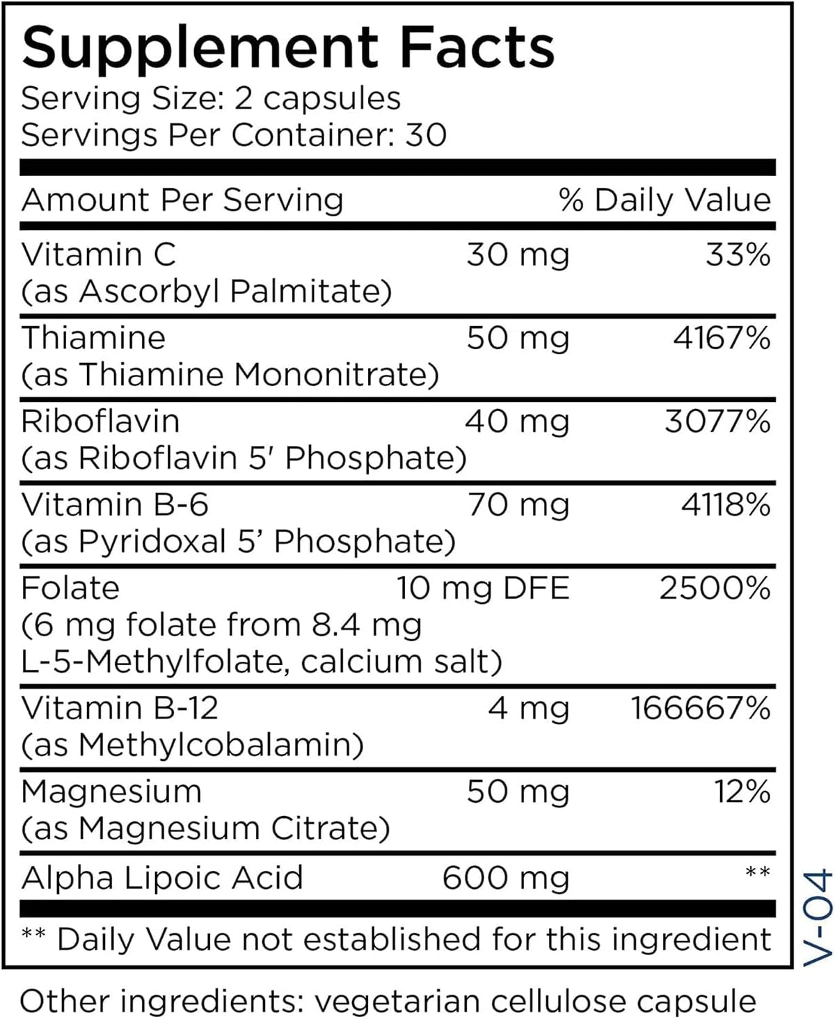 Metabolic Maintenance NERVEsustain - – Vitaminas del grupo B: El complejo B presente en NERVEsustain incluye – Image 4