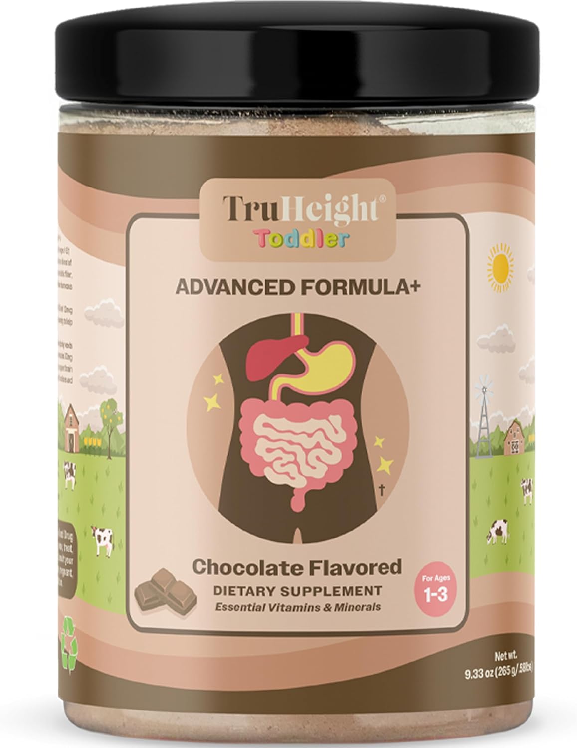 TruHeight Toddler Advanced Formula+ (Vainilla) - 16 Vitaminas, Proteínas y Hierro para Niños Pequeños (1-3 años)