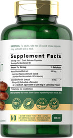 Carlyle Extracto de Castaño de Indias 600mg | 180 Cápsulas | Suplemento Herbal