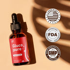 Gluco Pure Drops Fórmula Saludable Extra Fuerte - Suplemento Líquido, 3 Envases