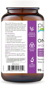 Pure Essence Labs One N Only Women's Multivitamin, Natural Herbal Supplement with Vitamin D3, B12 & Biotin with Whole Foods, 90 Tablets