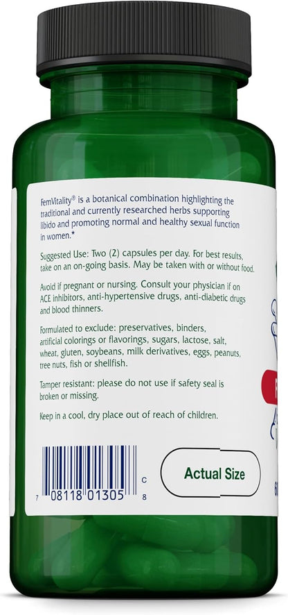 Vitanica FemVitality - Suplemento para la libido femenina, 60 cápsulas veganas – Image 3