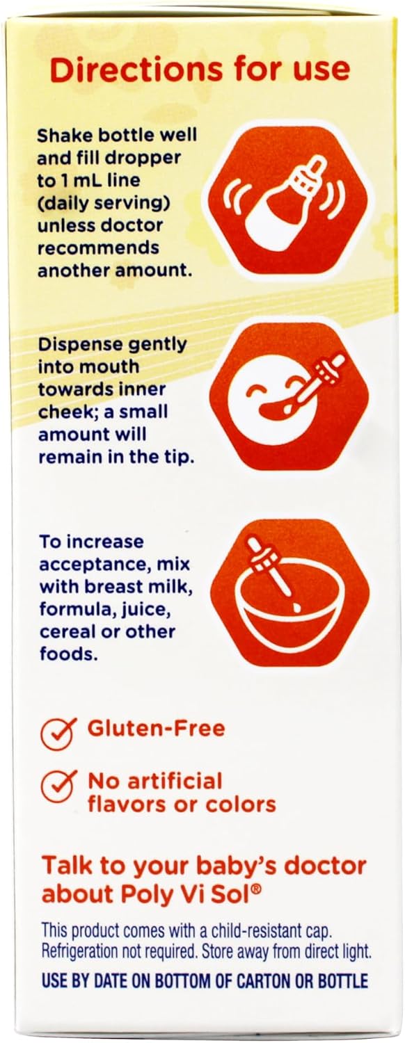 Enfamil Poly-Vi-Sol with Iron - Multivitamin Drops for Infants and Toddlers, 50 mL
