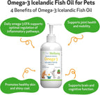 Pet Wellbeing Omega-3 Aceite de Pescado Islandés para Perros (236 ml)