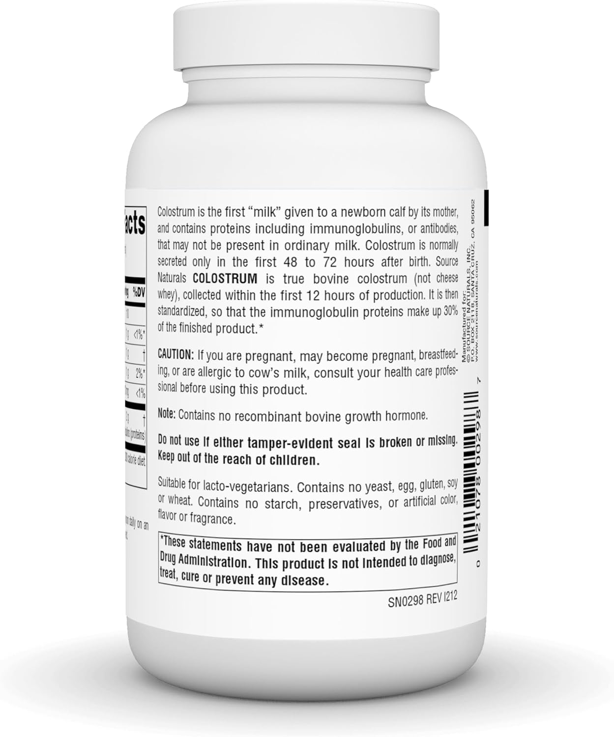 Source Naturals Calostro con 30% Inmunoglobulinas, 57 g Polvo