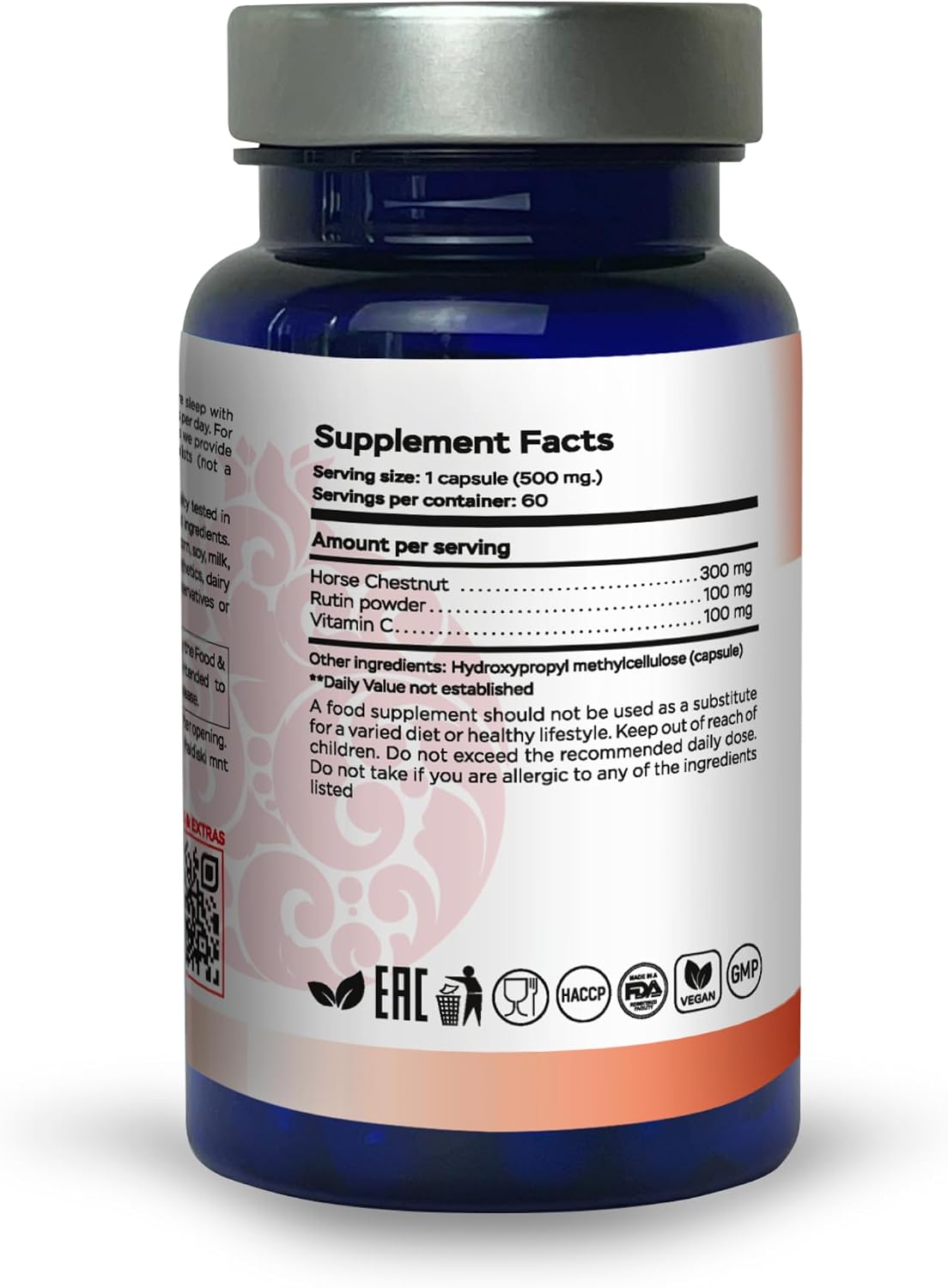 RaDoTech VeinoTune – Apoyo para la salud venosa con castaño de indias 300 mg y vitamina C, 60 comprimidos