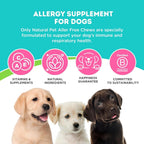 Only Natural Pet AllerFree Apoyo Avanzado contra Alergias para Perros, Apoya Naturalmente el Sistema Inmunológico, Sistema Respiratorio y Piel y Pelaje - 60 Comprimidos (Paquete de 2)