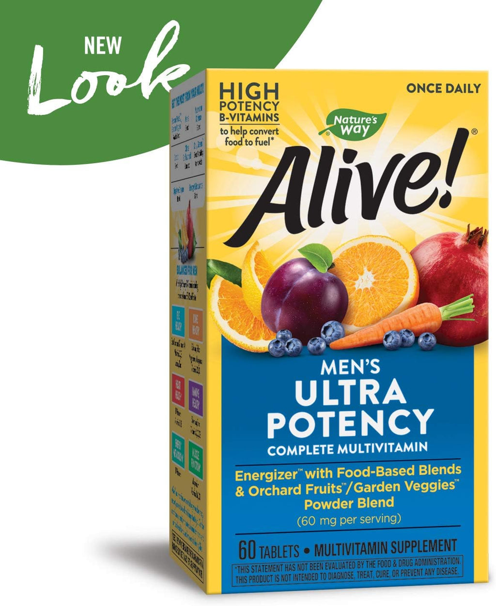 Nature's Way Alive Once Daily Men's Multi Ultra Potency Tablets, 60 Comprimidos