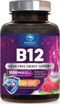 Vitamin B12 Complex (Methylcobalamin) 1000 mcg - Suplemento de Vitamina B12, Metilcobalamina, 120 Tabletas Masticables Sabor Bayas