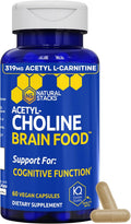 Acetylcholine Brain Food – Suplemento Cognitivo con Alpha GPC y Acetil L-Carnitina – 60 Cápsulas