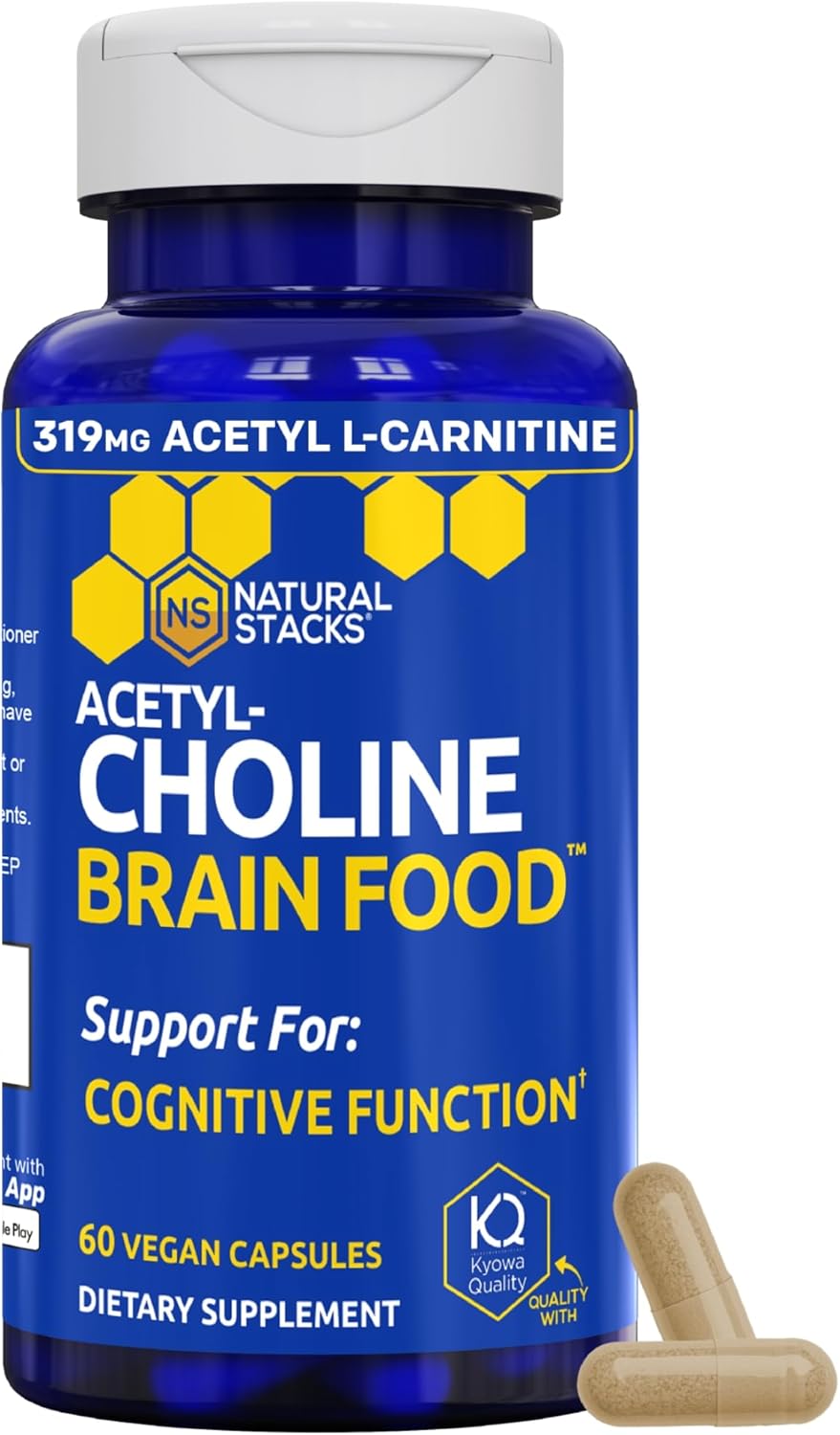 Acetylcholine Brain Food - Acetil L-Carnitina y Alpha GPC - 120 Cápsulas