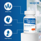 MAJOR Fórmula de Estrés - Complemento Alimenticio de Alta Potencia - 60 Comprimidos
