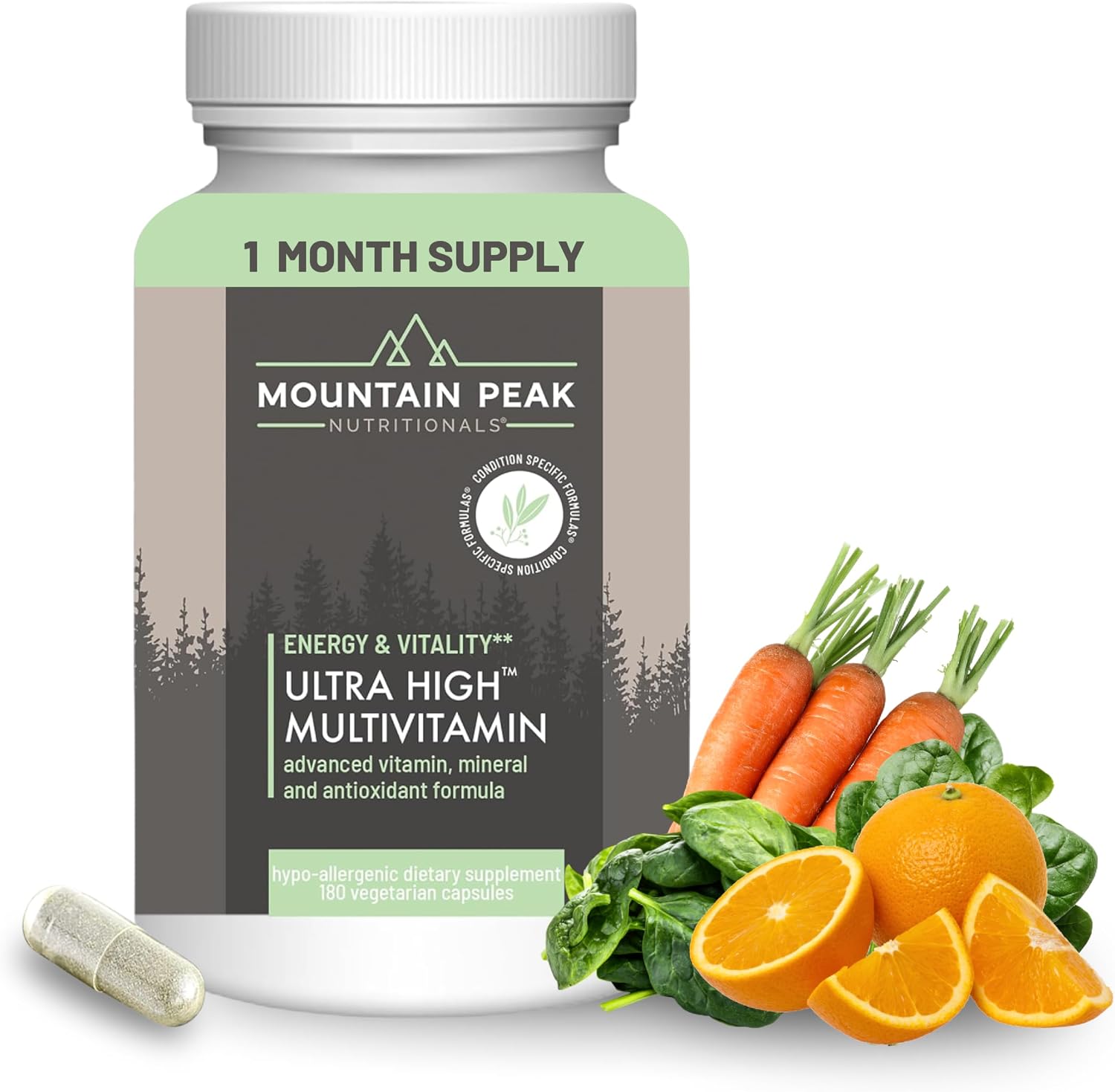 Mountain Peak Nutritionals Ultra High Multivitamin (180 Cápsulas Vegetales)
