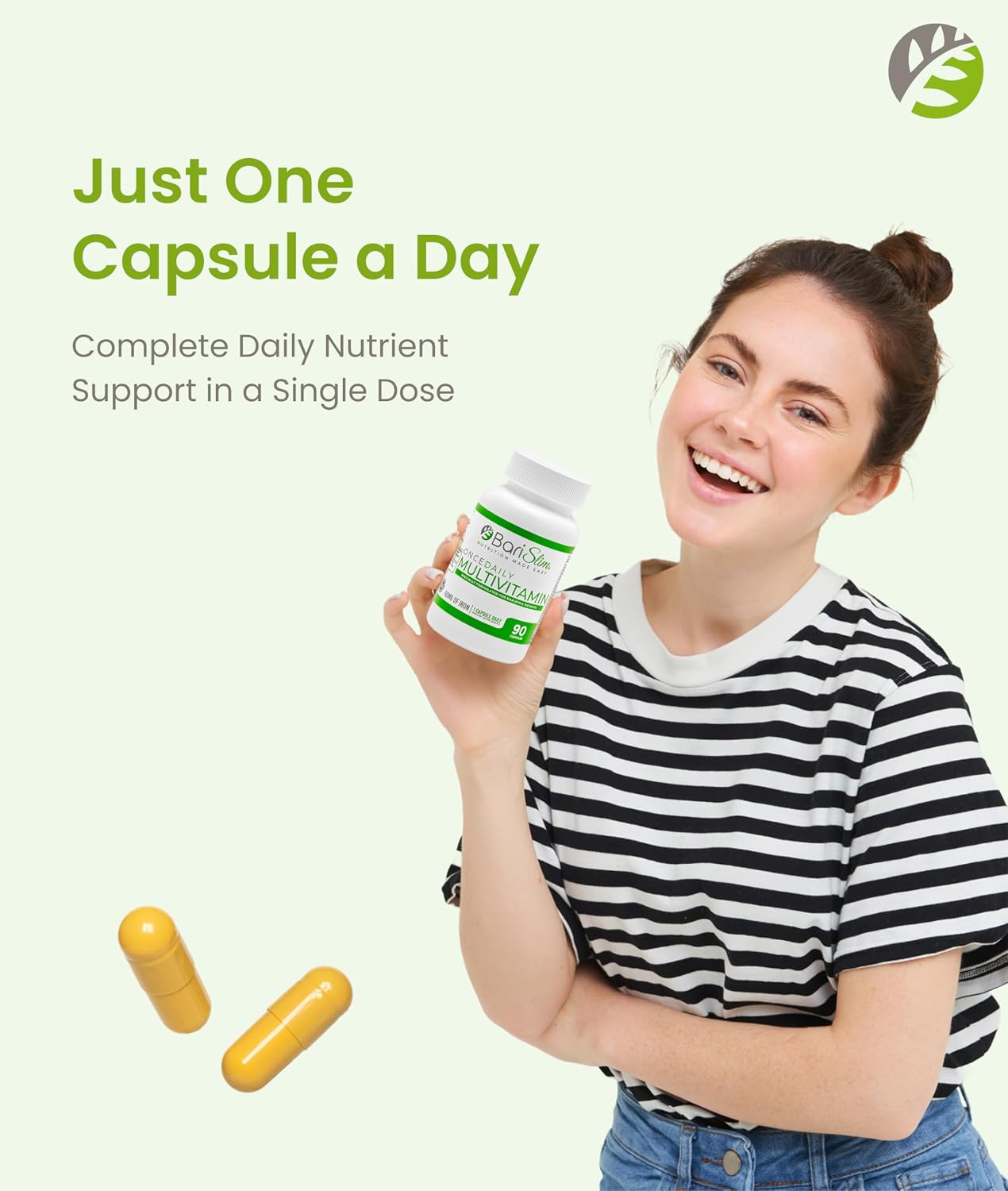 BariSlim Multivitamínico Bariátrico con Hierro - 60 mg de Hierro - 90 Cápsulas