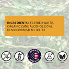 Tintura de Dendrobium (Shi Hu) - Extracto Líquido Concentrado con Gotero - Dendrobium nobile - Fórmula de un Solo Ingrediente - 1 oz (Pack de 2)