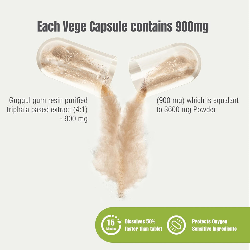 Herbsforever Shudha Guggul Cápsulas - Commiphora Mukul 90 Cápsulas Vegetales de 800 mg