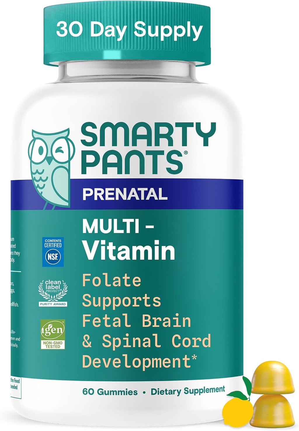 SmartyPants Prenatal Multi – Gominolas Multivitamínicas para Embarazo y Lactancia (60 unidades)