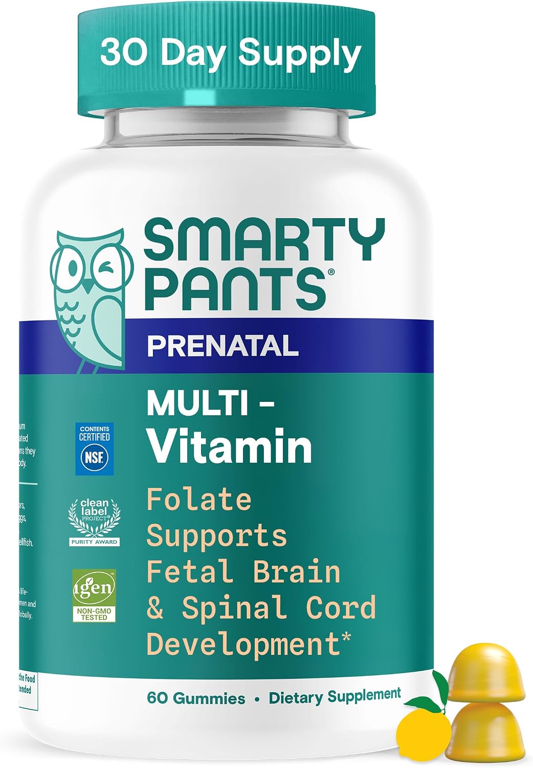 SmartyPants Prenatal Multi – Gominolas Multivitamínicas para Embarazo y Lactancia (60 unidades)