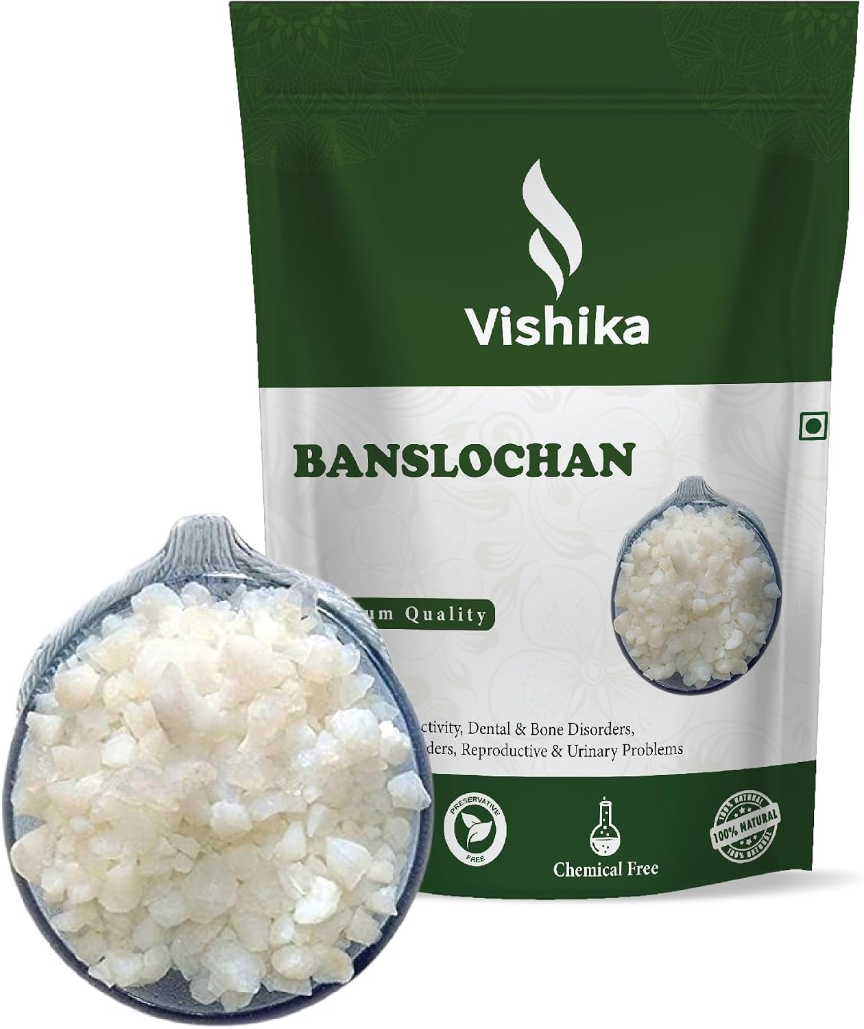 Banslochan Vanshlochan (Tabasheer) 100% Puro - Bamboo Manna - 900g