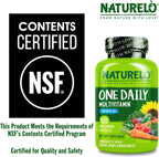 NATURELO Multivitamínico para Hombres 50+ - Complejo Diario con Vitaminas, Minerales y Alimentos Orgánicos, 120 Cápsulas Vegetales